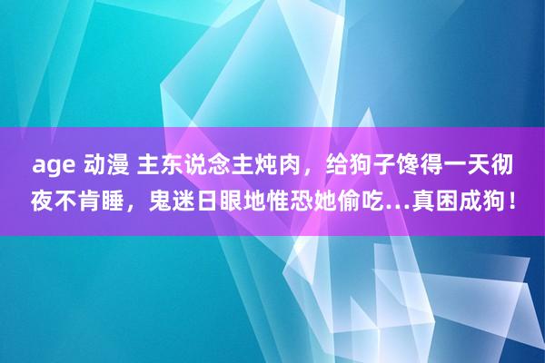 age 动漫 主东说念主炖肉，给狗子馋得一天彻夜不肯睡，鬼迷日眼地惟恐她偷吃…真困成狗！