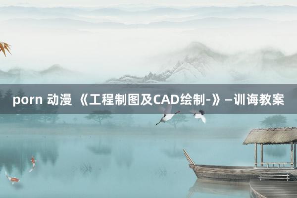 porn 动漫 《工程制图及CAD绘制-》—训诲教案