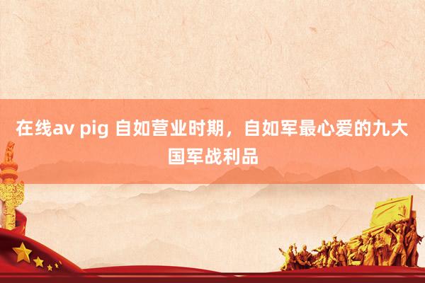 在线av pig 自如营业时期，自如军最心爱的九大国军战利品
